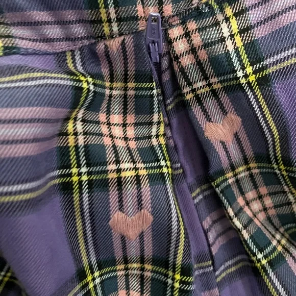 Hot Topic Purple and Pink Plaid Mini Skirt - Picture 4 of 4